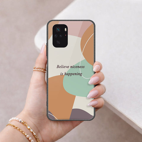 Xiaomi Redmi Note 10 4G Cover - Happy Series - HQ Ultra Shine Premium Infinity Glass Soft Silicon Borders Case