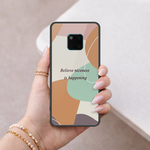 Huawei Mate 20 Pro Cover - Happy Series - HQ Ultra Shine Premium Infinity Glass Soft Silicon Borders Case