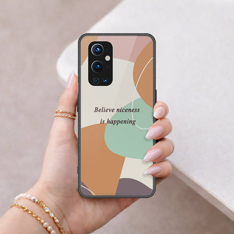 OnePlus 9 Pro Cover - Happy Series - HQ Ultra Shine Premium Infinity Glass Soft Silicon Borders Case