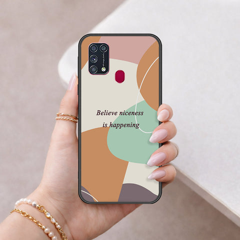 Samsung Galaxy M21s Cover - Happy Series - HQ Ultra Shine Premium Infinity Glass Soft Silicon Borders Case
