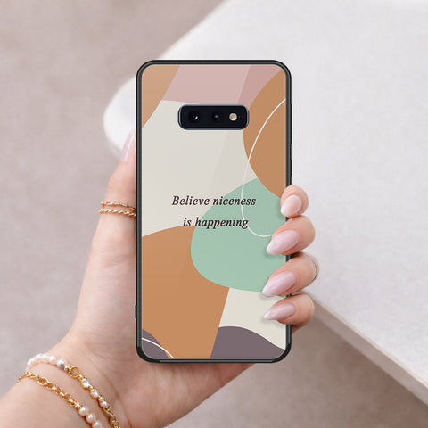 Samsung Galaxy S10e Cover - Happy Series - HQ Ultra Shine Premium Infinity Glass Soft Silicon Borders Case