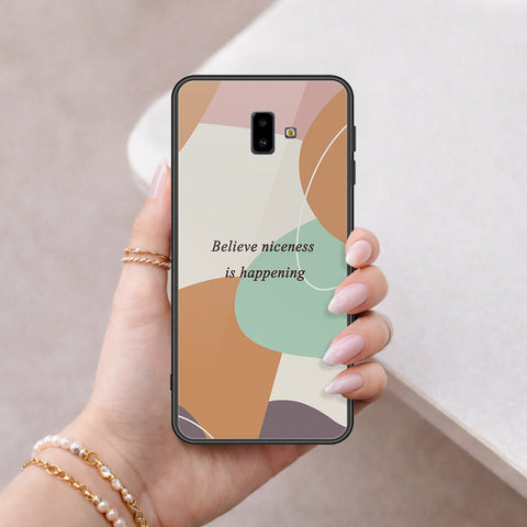 Samsung Galaxy J6 Plus 2018 Cover - Happy Series - HQ Ultra Shine Premium Infinity Glass Soft Silicon Borders Case
