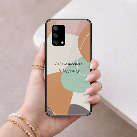 Oppo Reno 6 Lite Cover - Happy Series - HQ Ultra Shine Premium Infinity Glass Soft Silicon Borders Case
