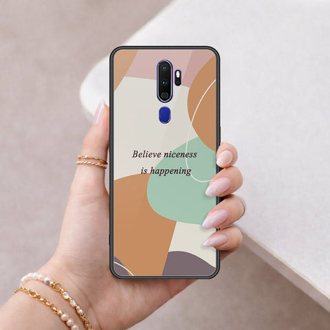 Oppo A9 2020 Cover - Happy Series - HQ Ultra Shine Premium Infinity Glass Soft Silicon Borders Case