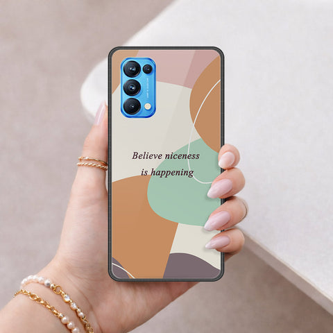 Oppo Reno 5 Pro 5G Cover - Happy Series - HQ Ultra Shine Premium Infinity Glass Soft Silicon Borders Case