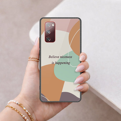 Samsung Galaxy S20 FE Cover - Happy Series - HQ Ultra Shine Premium Infinity Glass Soft Silicon Borders Case