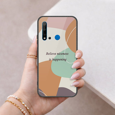 Huawei P20 Lite 2019 Cover - Happy Series - HQ Ultra Shine Premium Infinity Glass Soft Silicon Borders Case
