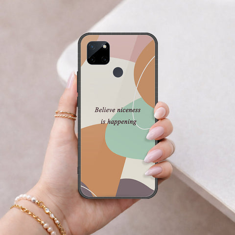 Realme C25Y Cover - Happy Series - HQ Ultra Shine Premium Infinity Glass Soft Silicon Borders Case