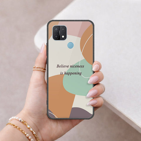 Oppo A15s Cover - Happy Series - HQ Ultra Shine Premium Infinity Glass Soft Silicon Borders Case