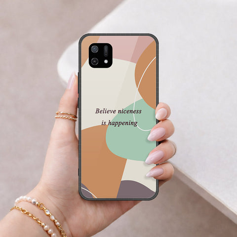 Oppo A16K Cover - Happy Series - HQ Ultra Shine Premium Infinity Glass Soft Silicon Borders Case