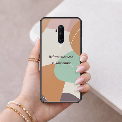 OnePlus 7T Pro Cover - Happy Series - HQ Ultra Shine Premium Infinity Glass Soft Silicon Borders Case