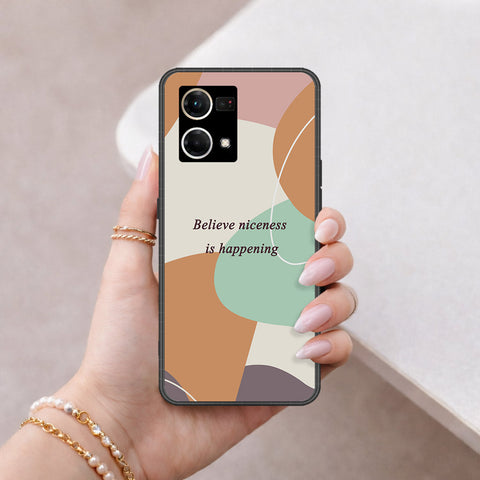 Oppo Reno 7 4G Cover - Happy Series - HQ Ultra Shine Premium Infinity Glass Soft Silicon Borders Case