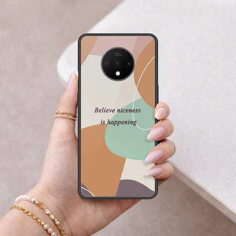 OnePlus 7T Cover - Happy Series - HQ Ultra Shine Premium Infinity Glass Soft Silicon Borders Case