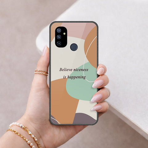 OnePlus Nord N100 Cover - Happy Series - HQ Ultra Shine Premium Infinity Glass Soft Silicon Borders Case