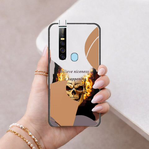 Tecno Camon 15 Premier Cover - Happy Series - HQ Ultra Shine Premium Infinity Glass Soft Silicon Borders Case