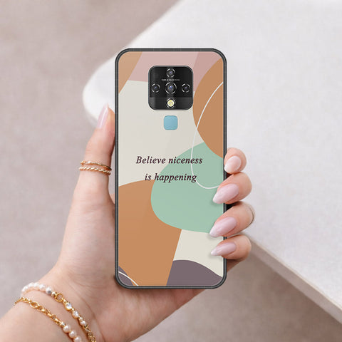 Tecno Camon 16 Cover - Happy Series - HQ Ultra Shine Premium Infinity Glass Soft Silicon Borders Case