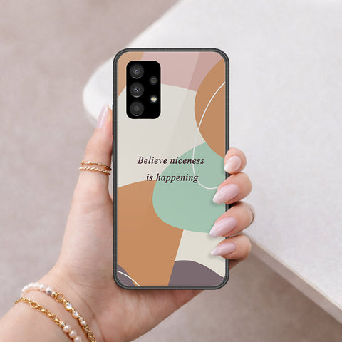 Samsung Galaxy A73 5G Cover - Happy Series - HQ Ultra Shine Premium Infinity Glass Soft Silicon Borders Case