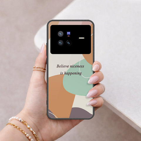 Vivo X80 Cover - Happy Series - HQ Ultra Shine Premium Infinity Glass Soft Silicon Borders Case