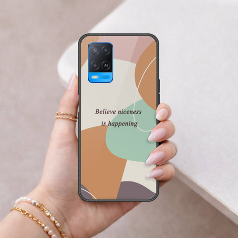 Oppo A54 4G Cover - Happy Series - HQ Ultra Shine Premium Infinity Glass Soft Silicon Borders Case