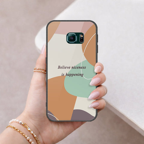Samsung Galaxy S6 Edge Plus Cover - Happy Series - HQ Ultra Shine Premium Infinity Glass Soft Silicon Borders Case