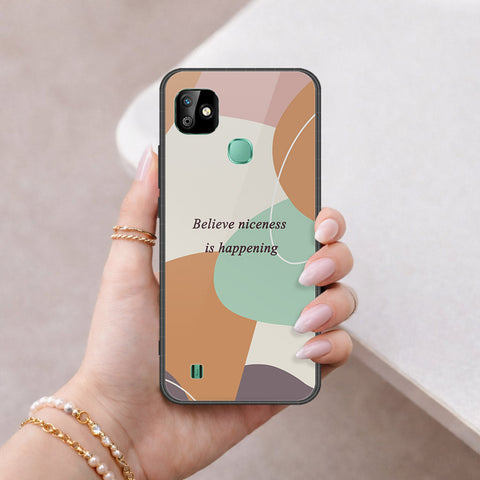Infinix Smart HD 2021 Cover - Happy Series - HQ Ultra Shine Premium Infinity Glass Soft Silicon Borders Case