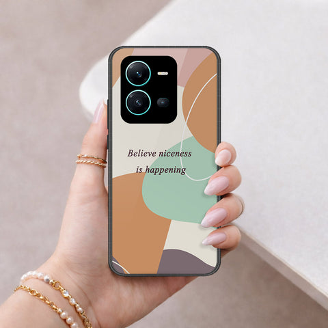 Vivo V25 5G Cover - Happy Series - HQ Ultra Shine Premium Infinity Glass Soft Silicon Borders Case