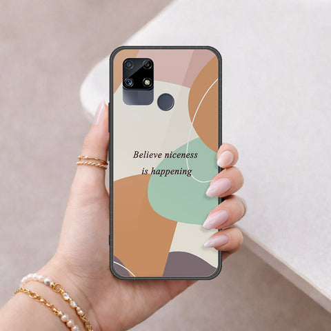 Realme Narzo 30 Cover - Happy Series - HQ Ultra Shine Premium Infinity Glass Soft Silicon Borders Case