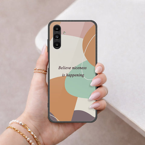 Samsung Galaxy A04s Cover - Happy Series - HQ Ultra Shine Premium Infinity Glass Soft Silicon Borders Case