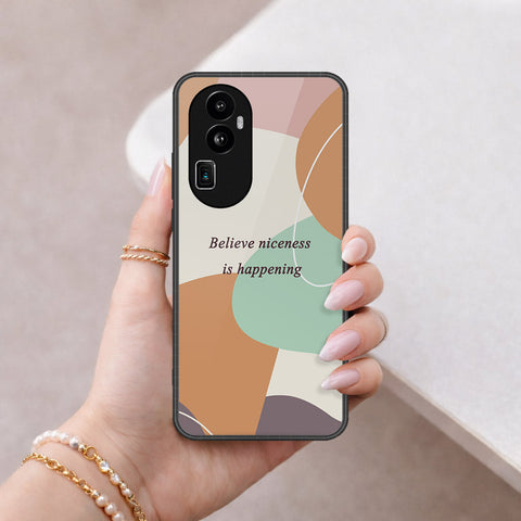 Oppo Reno 10 Pro Plus Cover - Happy Series - HQ Ultra Shine Premium Infinity Glass Soft Silicon Borders Case