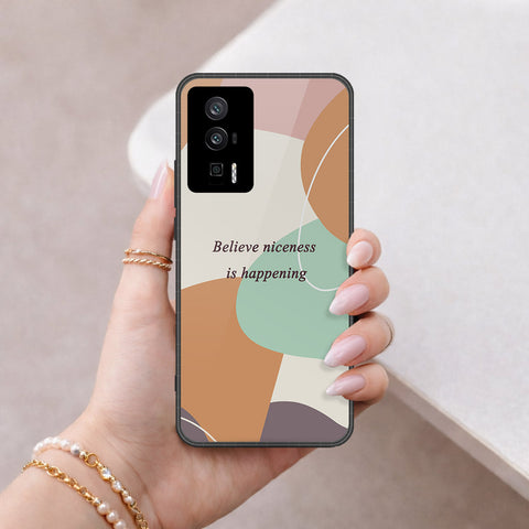 Xiaomi Redmi K60 Pro Cover - Happy Series - HQ Ultra Shine Premium Infinity Glass Soft Silicon Borders Case