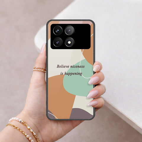 Xiaomi Poco F6 Pro Cover - Happy Series - HQ Ultra Shine Premium Infinity Glass Soft Silicon Borders Case