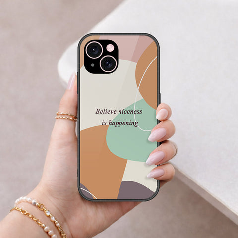 iPhone 15 Plus Cover - Happy Series - HQ Ultra Shine Premium Infinity Glass Soft Silicon Borders Case