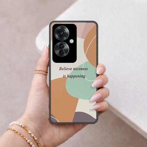 Oppo Reno 11F 5G Cover - Happy Series - HQ Ultra Shine Premium Infinity Glass Soft Silicon Borders Case