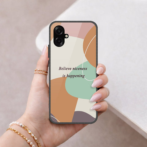 Samsung Galaxy F07 Cover - Happy Series - HQ Ultra Shine Premium Infinity Glass Soft Silicon Borders Case