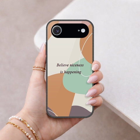 iPhone 18 Air - Happy Series - HQ Ultra Shine Premium Infinity Glass Soft Silicon Borders Case