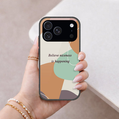 iPhone 18 Pro Max - Happy Series - HQ Ultra Shine Premium Infinity Glass Soft Silicon Borders Case