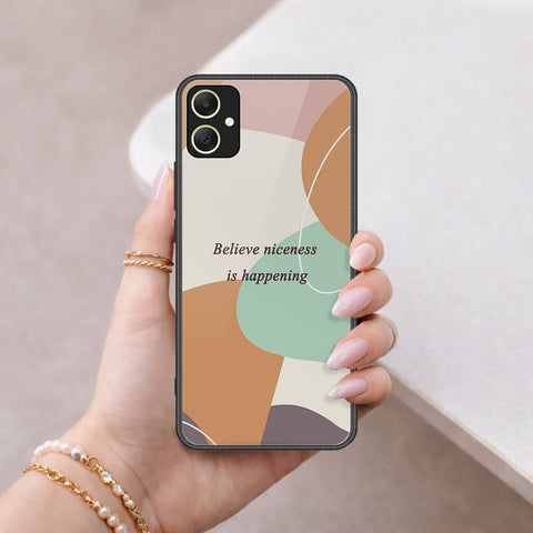 Samsung Galaxy A06 Cover - Happy Series - HQ Ultra Shine Premium Infinity Glass Soft Silicon Borders Case