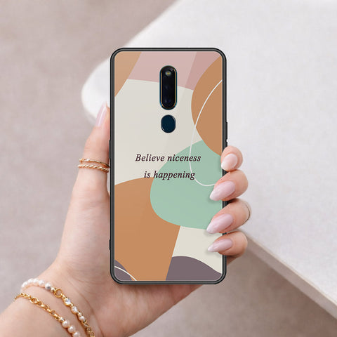 Oppo R19 Cover - Happy Series - HQ Ultra Shine Premium Infinity Glass Soft Silicon Borders Case