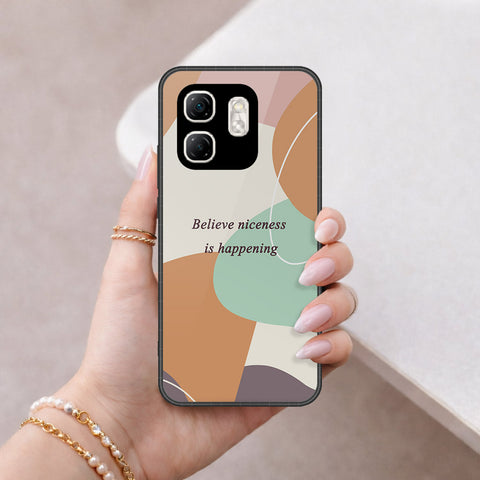 Infinix Smart 9 Cover - Happy Series - HQ Ultra Shine Premium Infinity Glass Soft Silicon Borders Case