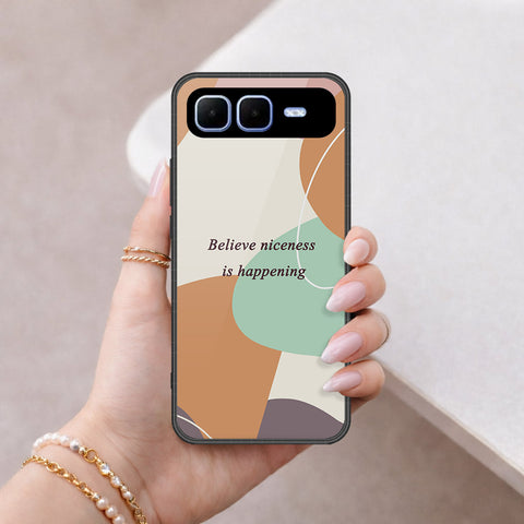 Infinix Smart 10 Plus Cover - Happy Series - HQ Ultra Shine Premium Infinity Glass Soft Silicon Borders Case