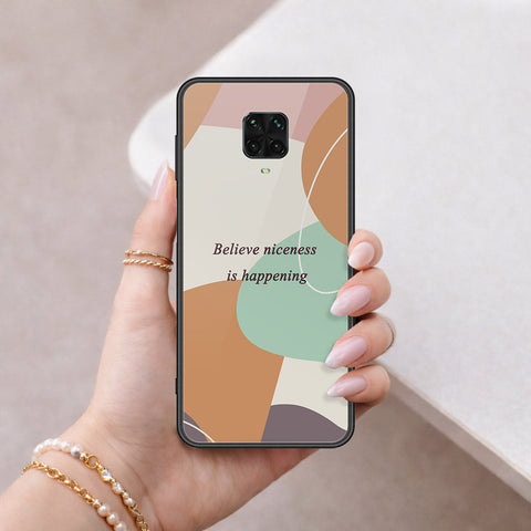 Xiaomi Redmi Note 9 Pro Cover - Happy Series - HQ Ultra Shine Premium Infinity Glass Soft Silicon Borders Case