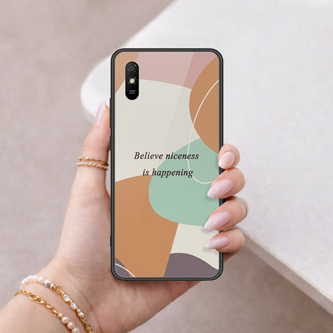 Xiaomi Redmi 9i Cover - Happy Series - HQ Ultra Shine Premium Infinity Glass Soft Silicon Borders Case