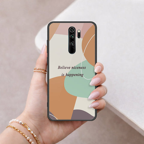 Xiaomi Redmi Note 8 Pro Cover - Happy Series - HQ Ultra Shine Premium Infinity Glass Soft Silicon Borders Case