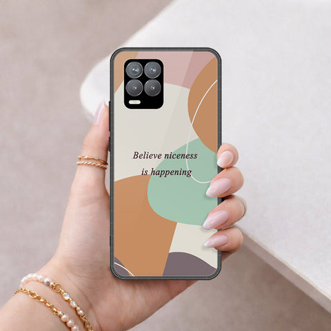 Realme 8 Pro Cover - Happy Series - HQ Ultra Shine Premium Infinity Glass Soft Silicon Borders Case