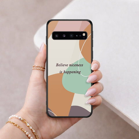 Samsung Galaxy S10 5G Cover - Happy Series - HQ Ultra Shine Premium Infinity Glass Soft Silicon Borders Case