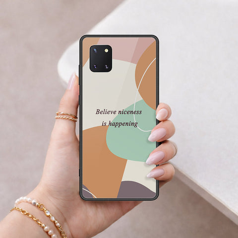 Samsung Galaxy Note 10 Lite Cover - Happy Series - HQ Ultra Shine Premium Infinity Glass Soft Silicon Borders Case