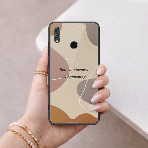 Huawei Honor 8X Cover - Happy Series - HQ Ultra Shine Premium Infinity Glass Soft Silicon Borders Case