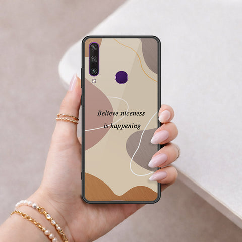 Huawei Y6p Cover - Happy Series - HQ Ultra Shine Premium Infinity Glass Soft Silicon Borders Case