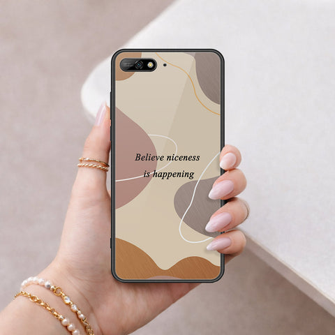 Huawei Y6 Prime 2018 Cover - Happy Series - HQ Ultra Shine Premium Infinity Glass Soft Silicon Borders Case