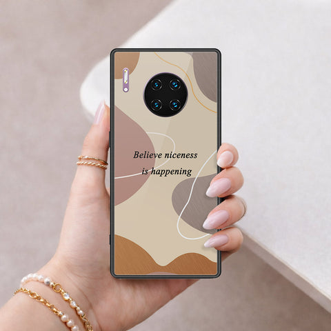 Huawei Mate 30 Pro Cover - Happy Series - HQ Ultra Shine Premium Infinity Glass Soft Silicon Borders Case